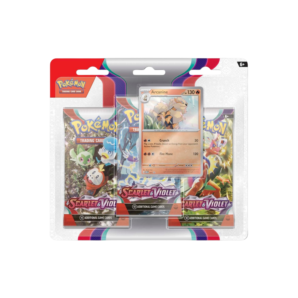 Scarlet & Violet — 3-Packs & Arcanine Promokaart