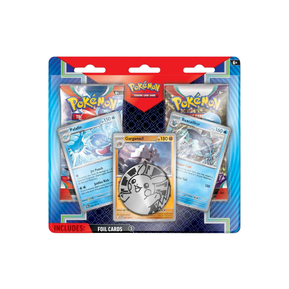 Scarlet & Violet — Palafin, Baxcalibur & Garganacl — Promokaarten met 2 Booster Packs & Munt