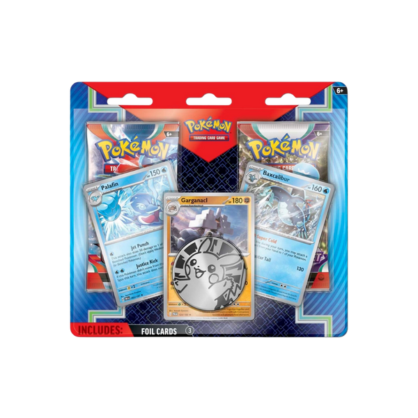 Scarlet & Violet — Palafin, Baxcalibur & Garganacl — Promokaarten met 2 Booster Packs & Munt