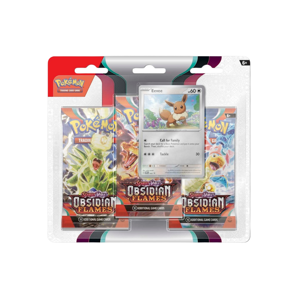 Scharlaken & Violet: Obsidianvlammen — 3-packs & Eevee Promokaart