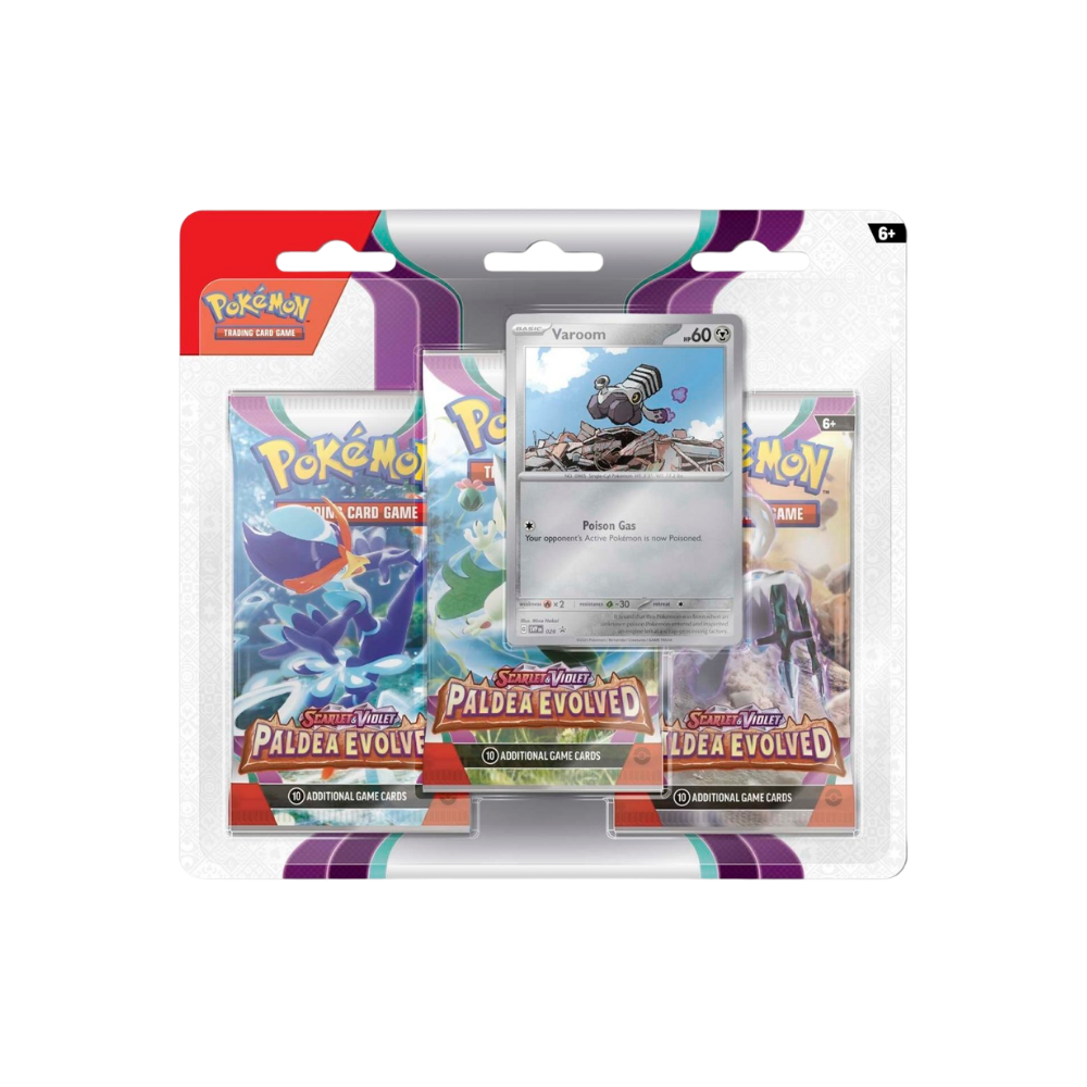 Scarlet & Violet: Paldea Evolved — 3-Pack & Varoom Promokaart